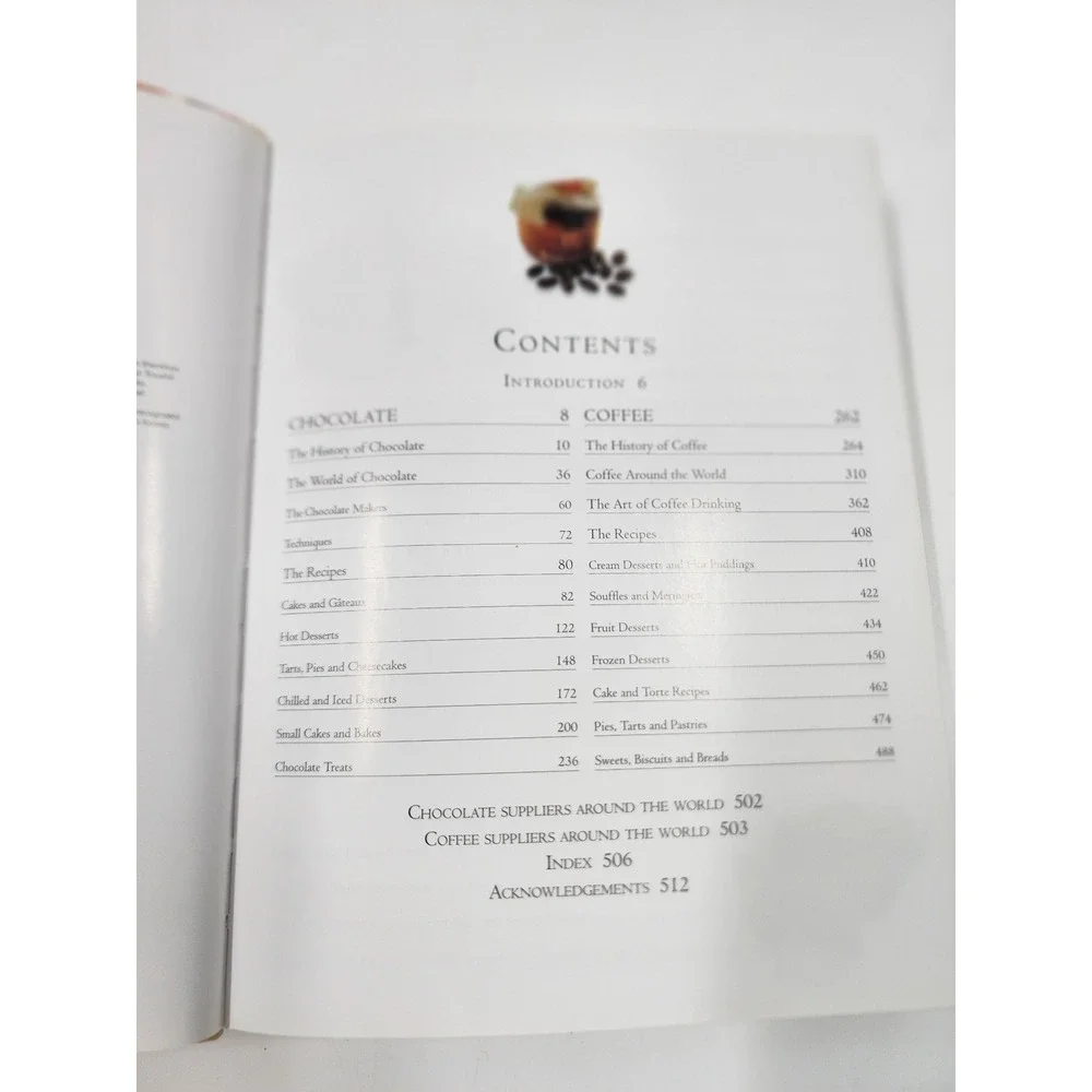 Chocolate & Coffee Bible Hardcover Cookbook Hermes House Recipes Techniques